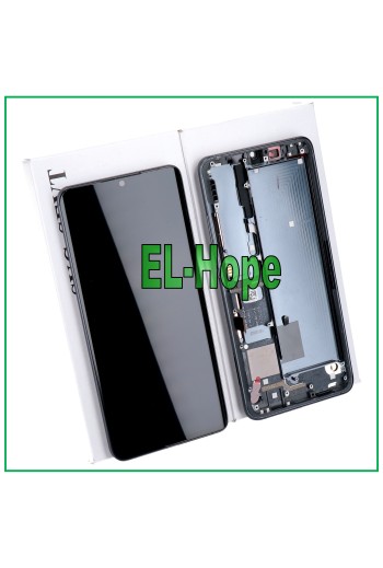 MARCO DE PANTALLA LCD ORIGINAL XIAOMI MI CC9 PRO M1910F4E CRISTAL TÁCTIL NEGRO DESLUSTRADO