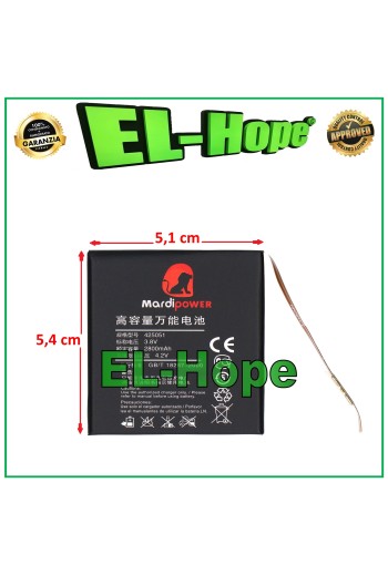 BATERÍA DE REPUESTO UNIVERSAL PARA TELÉFONOS INTELIGENTES Y TABLETAS MEDIACOM 3.8V 2800mAh 