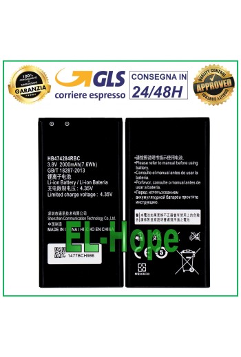 Batería HB474284RBC para Huawei Y560, Y560-L01, Y5 U21, Y541, C8816, 2000 mAh