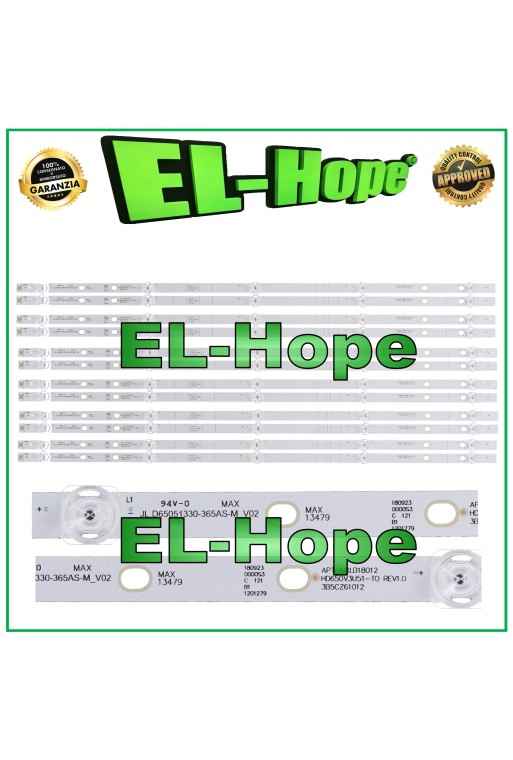 KIT 12 BARRAS 5 LED TV 65 HISENSE JL.D65051330-365AS-M_V02 65D2003V2W5C1B61112M