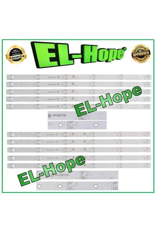 KIT DE 10 BARRAS DE 6 TIRAS LED PARA TV 50 TCL CL-50C715-3030FC-6X2 (A)(B) LX20200309