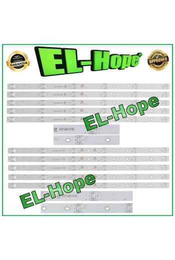 KIT 10 BARRAS DE TIRAS 6 LED TV 50 TCL LB1109 YHE-4C-LB5006-YH13J 020420-400C1-54518