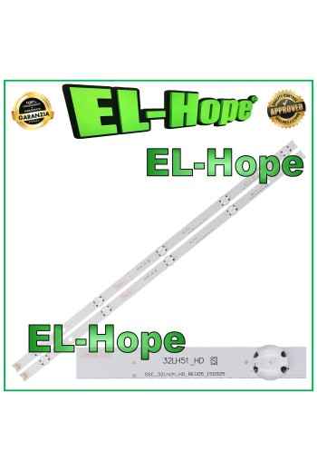 KIT 2 BARRAS 5 LEDS PARA TV 32 LG AGF79046701 AGF79082601 32LH51HD SVL320AL5