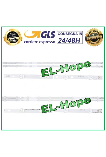 KIT DE 4 BARRAS 2A 2B TIRA DE 9 LEDS PARA TV 32 LG 32LS3400 LC320DXN 6916L-0881A