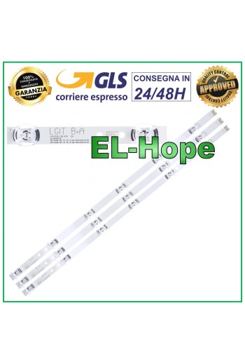 KIT DE 3 BARRAS DE 6 TIRAS LED PARA TV LG 32 LGIT B+A 6916L-1703A (A) / 6916L-1704A (B)