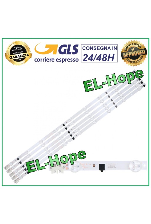 KIT 5 BARRAS DE 9 TIRAS LED PARA TV 32 SAMSUNG UE32EH4000 / UE32F4000 / UE32F4500