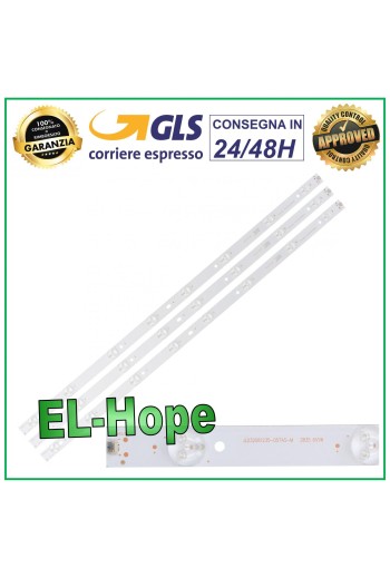 KIT DE 3 BARRAS DE 8 TIRAS LED PARA TV 32 THOMSON JLD32081235-057AS-M 32HA3103 32HS3003