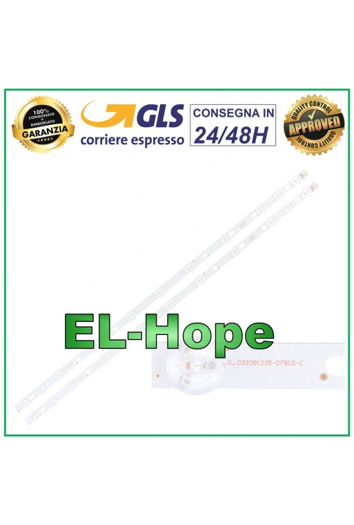 KIT 2 BARRAS DE TIRAS LED PARA TV PHILIPS 32HFL2819D/12 JL.D320B1235-078CS-C