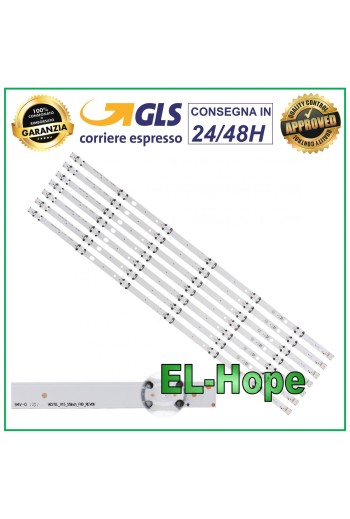 KIT DE 7 BARRAS DE 6 TIRAS LED PARA TV 55 WALKER SVV550AJ9-6LED-REV03 WP5500DLED