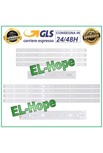 KIT 8 BARRAS LED PARA TV LG 43 SW43D09R / SW43D09L ZC22AG-02 43D3503V3W L331 L427