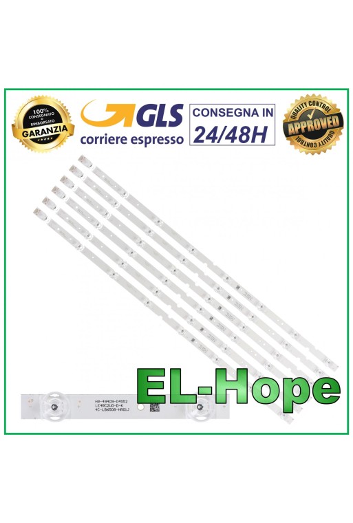 KIT 6 BARRAS DE 8 TIRAS LED PARA TV 65 TCL 65S421 / 65S421LCAA / 65S425 / 65S425TACA