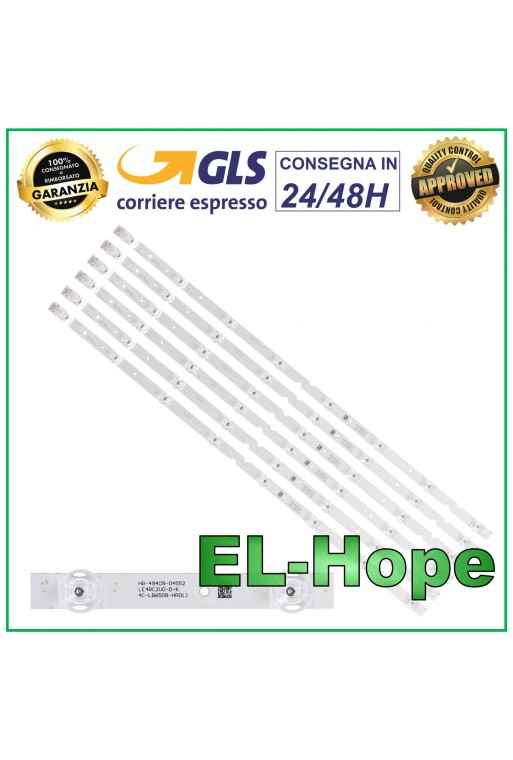 KIT 6 BARRAS DE 8 TIRAS LED PARA TV 65 TCL 4C-LB6508-HR01J / LVU650NDEL / 65EP640 / 