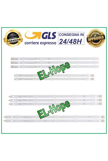 KIT 10 BARRAS TV LED 42 LG 42LP360HZ 42LP631HZA 42WL10MSBLA 42LN578 42LP630