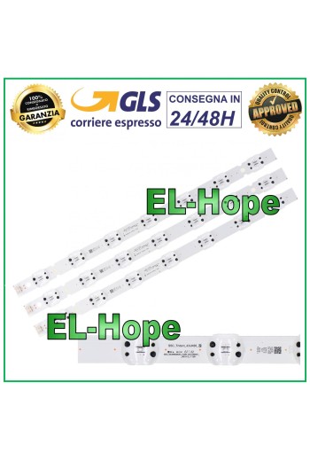 KIT 3 BARRAS DE TIRAS 7 LED TV LG 43 SVL430A61 43UK6500PLA 43UK6950PLB 43UK6750PLD