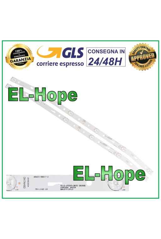 KIT 2 BARRAS PARA TV 32 NORDMENDE JS-D-JP3220-061EC 32LED38P ND32N2000J ND32S300