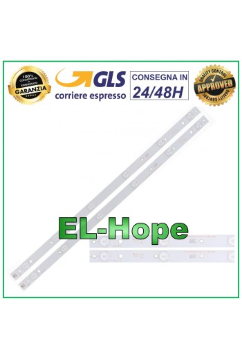 KIT 2 BARRAS 6 LEDS PARA TELEVISOR PHILIPS 320TT09 YX-32042000-1C543-0-B-391-0745 TIRA