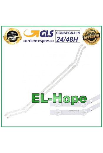 KIT 2 BARRAS LED PARA TV SAMSUNG D3GE-320SM1-R2 LED168 LM41-00001S SS3203 12 LEDs