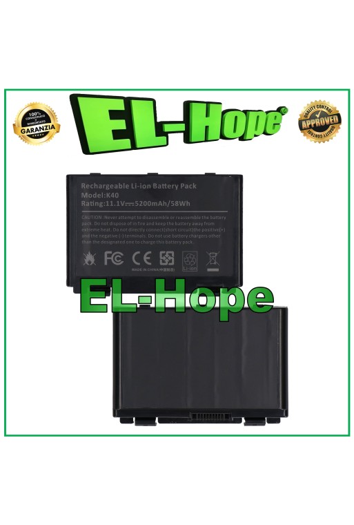 BATERÍA PARA ASUS 90NVD1B1000Y 90RNV41B1000Y A32-F52 L0690L6 NEGRA IGUAL ORIGINAL