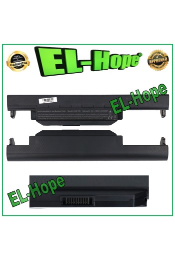 Batería para portatil ASUS A41-K55 5200 mAh 11,1 V/58 Wh negra, igual a la original