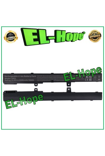 BATERÍA PARA PORTÁTIL ASUS X451 A31LJ91 2600mAh 14.8V NEGRA IGUAL A LA ORIGINAL
