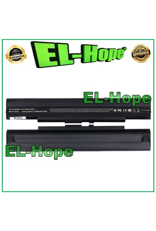Batería para portatil ASUS 07G016BW1875 5200 mAh 14,8 V negra, igual a la original