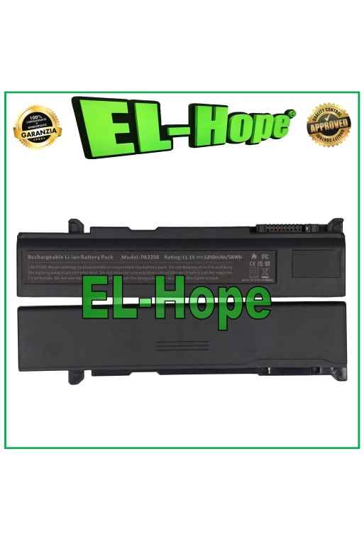 BATERÍA PARA PORTÁTIL TOSHIBA PABAS230 5200 mAh 11,1 V NEGRA IGUAL A LA ORIGINAL