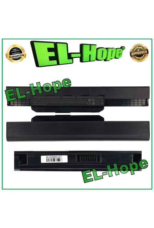 Batería para portatil ASUS A31K53 A31-K53 5200 mAh 11,1 V negra igual a la original