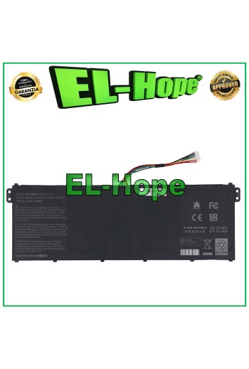 BATERÍA PARA PORTÁTIL ACER AC14B8K NE511 NE512 2750 mAh 15,2 V NEGRA IGUAL A LA ORIGINAL