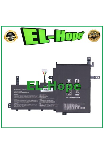 Batería para portatil ASUS S531FA 3646 mAh, 11,52 V, 42 Wh, color negro, igual a la original.
