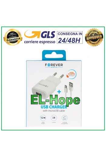 CARGADOR DE BATERÍA UNIVERSAL DE VIAJE PARA HTC 5V 10W + CABLE MICRO USB 1,2 m BLANCO