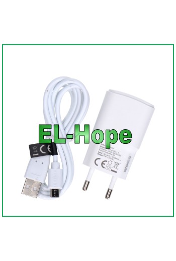 CARGADOR DE BATERÍA UNIVERSAL DE VIAJE PARA TCL 5V 10W + CABLE MICRO USB 1,2 m BLANCO
