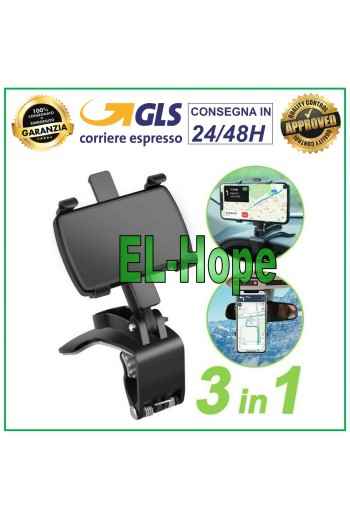SOPORTE UNIVERSAL PARA COCHE PARA TELÉFONO CELULAR Y SMARTPHONE CON ABRAZADERA PARA TABLERO DE INSTRUMENTOS