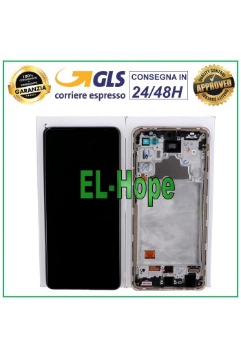 PANTALLA LCD ORIGINAL BATERÍA SAMSUNG GALAXY A72 SM-A726 5G MARCO TÁCTIL BLANCO