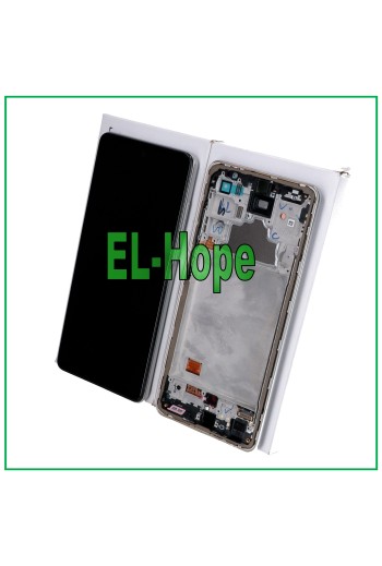 PANTALLA LCD ORIGINAL BATERÍA SAMSUNG GALAXY A72 SM-A726 5G MARCO TÁCTIL BLANCO