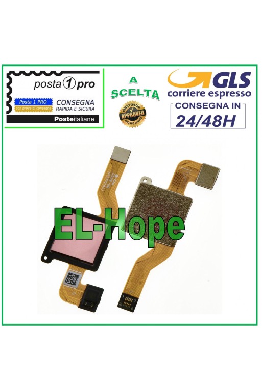 Botón Home Flex Plano Sensor Huellas XIAOMI Redmi Note 5 Pro Rosa 