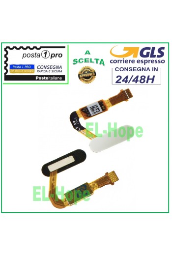 SENSOR DE HUELLAS DACTILARES BOTÓN INICIO PLANO HUAWEI P20 EML-L09C BLANCO