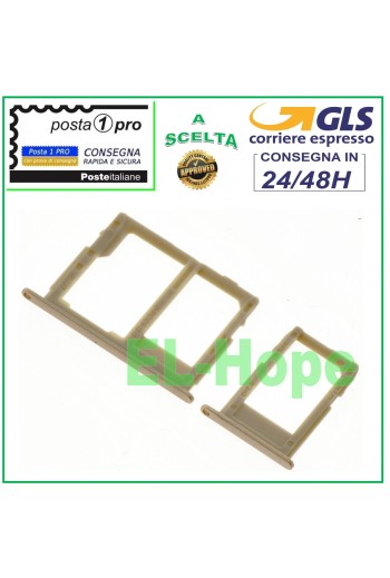 COMPARTIMENTO PARA CARTUCHO DE RANURA SOPORTE PARA NANO SIM TARJETA SD SAMSUNG GALAXY J5 SM J530 F 2017 DORADO