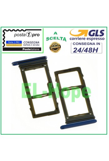 COMPARTIMENTO PARA TARJETA SIM + TARJETA MICRO SD SAMSUNG GALAXY S9 SM G960 F AZUL