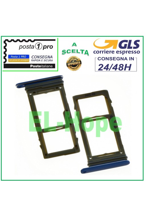 COMPARTIMENTO PARA TARJETA SIM + TARJETA MICRO SD SAMSUNG GALAXY S9 SM G960 F AZUL