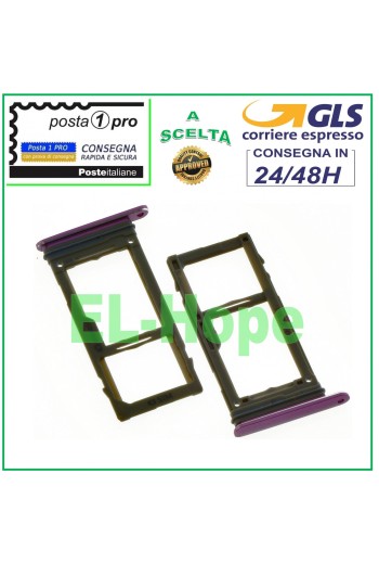 COMPARTIMENTO PARA TARJETA SIM + TARJETA MICRO SD SAMSUNG GALAXY S9 SM G960 F MORADO