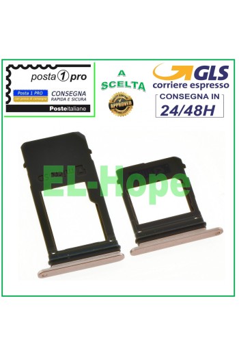 RANURA PARA CARRIL SIM + TARJETA SD SAMSUNG GALAXY A7 2017 SM A720 F ORO ROSA