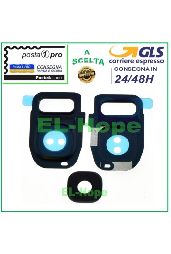 LENTE DE VIDRIO CÁMARA TRASERA SAMSUNG GALAXY S7 EDGE SM G935 F NEGRO