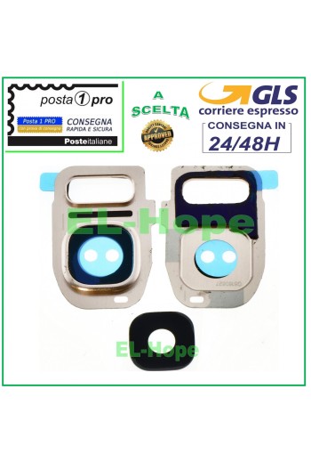 LENTE DE VIDRIO CÁMARA TRASERA SAMSUNG GALAXY S7 EDGE SM G935 F DORADO