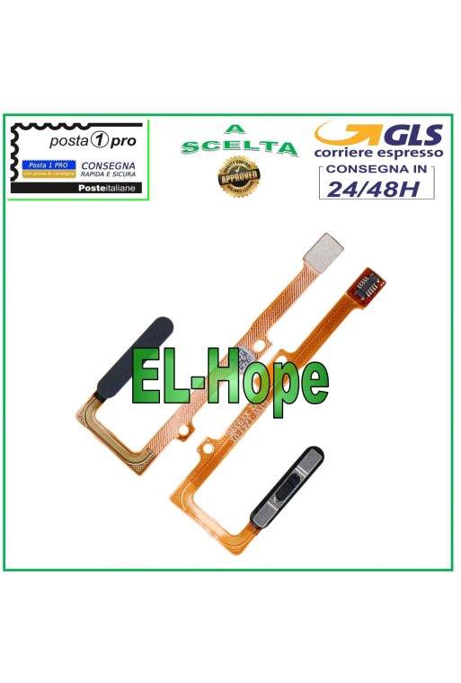 LLAVE PLANA CON SENSOR DE HUELLAS PARA HUAWEI NOVA 5T YAL-L71 NEGRA