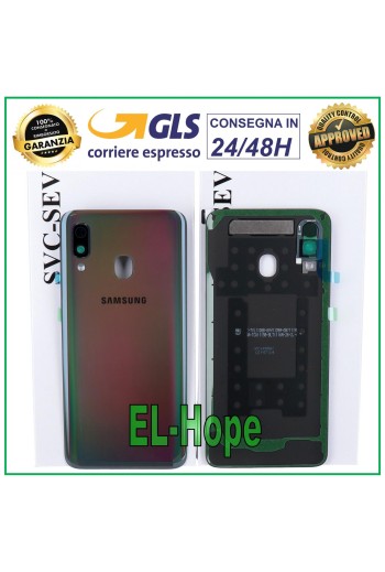 TAPA TRASERA ORIGINAL SAMSUNG GALAXY A40 SM-A405 CRISTAL NEGRO