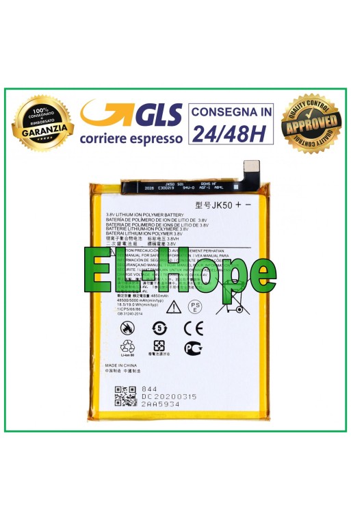 BATERIA JK50 PARA MOTOROLA MOTO G20 XT2128 XT-2128 5000 mAh IGUAL A LA ORIGINAL 