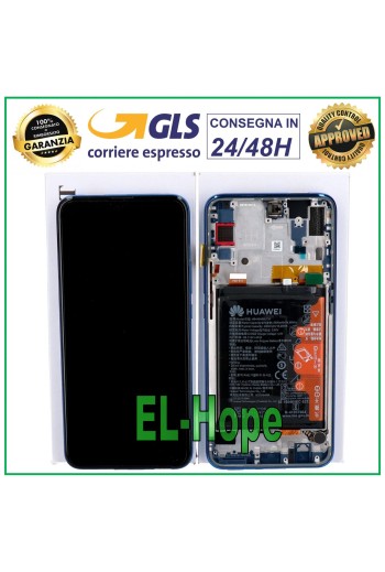 MARCO DE PANTALLA LCD BATERÍA ORIGINAL HUAWEI Y9 PRIME PANTALLA TÁCTIL PANTALLA AZUL
