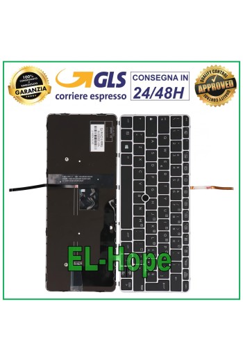 TECLADO ITALIANO PARA HP ELITEBOOK 6037B0113601 MARCO RETROILUMINADO NEGRO