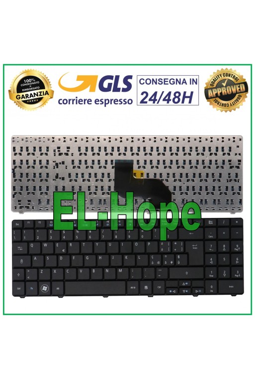 TECLADO ITA PARA PORTÁTIL EMACHINES E727 G430 G525 G625 G627 G630 G725 NEGRO