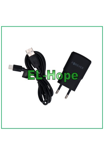 CARGADOR DE BATERÍA DE VIAJE UNIVERSAL PARA LG 5V 10W + CABLE USB TIPO C 1,2 m NEGRO